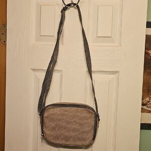 Thirty-One Tan and Gray Crossbody Bag